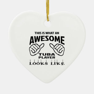 Ornement Cœur En Céramique C'est à quel joueur impressionnant de tuba