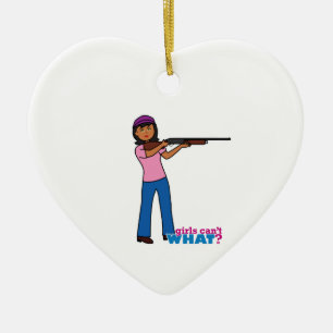 Ornement Cœur En Céramique Chasse aux filles