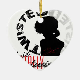 Ornement Cœur En Céramique Cheveux naturels : Totalement tordu