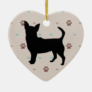 Ornement Cœur En Céramique Chiwawa