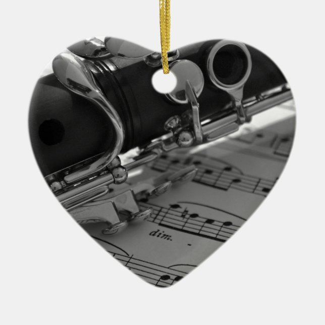 Ornement Cœur En Céramique Clarinet (Devant)