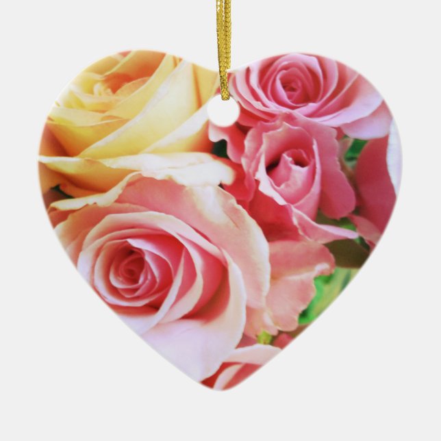 Ornement Cœur En Céramique Coeur de closeuse rose (Devant)