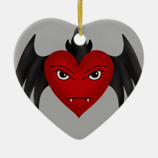 Ornement Cœur En Céramique Coeur de vampire gothique