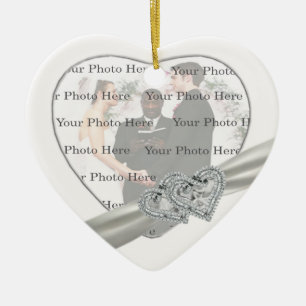 Ornement Cœur En Céramique Coeurs Blanc Mariage Ornament du coeur