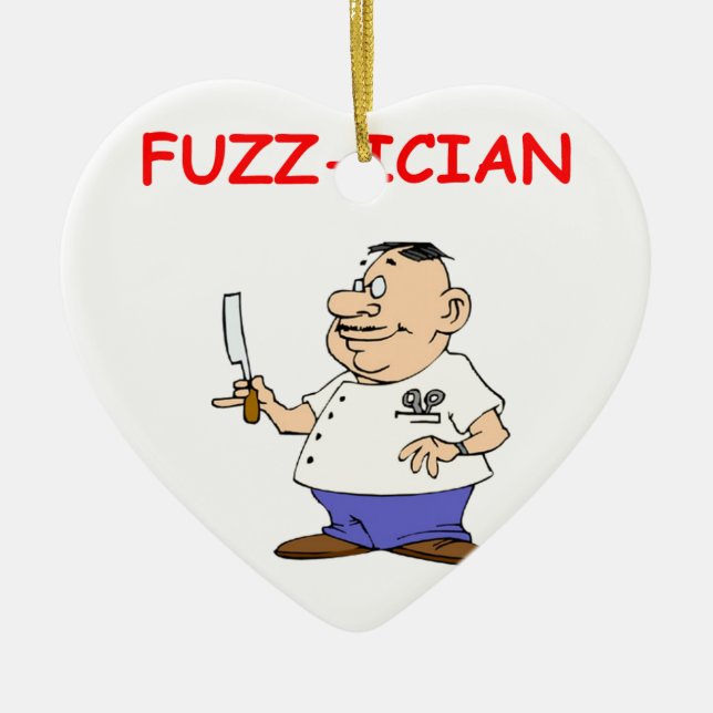 Ornement Cœur En Céramique coiffeur (Devant)