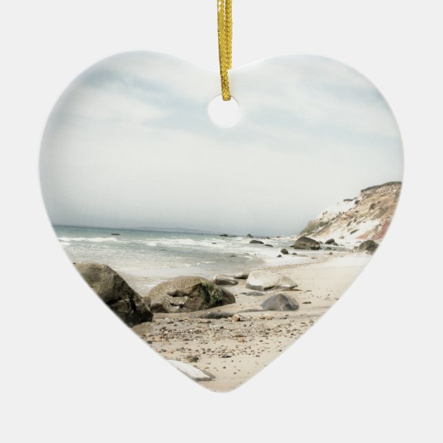 Ornement Cœur En Céramique Collection de Martha's Vineyard (Devant)
