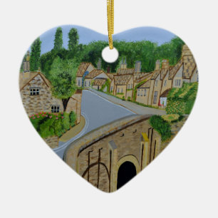 Ornement Cœur En Céramique Cotswolds Angleterre
