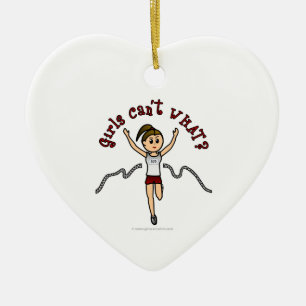 Ornement Cœur En Céramique Coureur léger en uniforme rouge