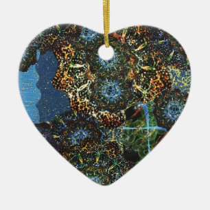 Ornement Cœur En Céramique DNA~Memory