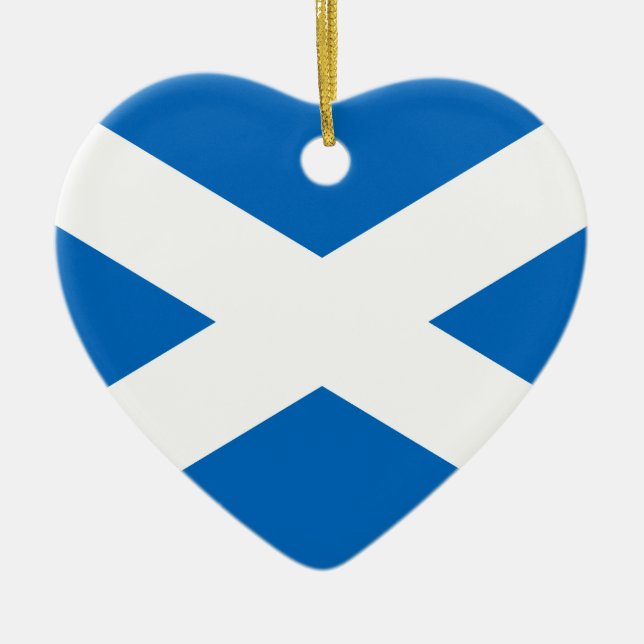 Ornement Cœur En Céramique Drapeau de l'Ecosse (Devant)
