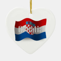 Drapeau de ondulation de la Croatie