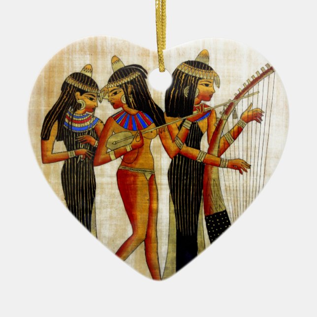 Ornement Cœur En Céramique Egypt 7 (Devant)