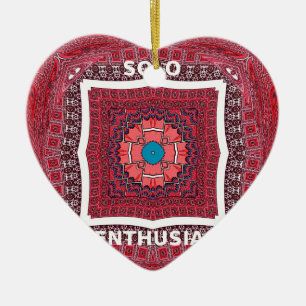 Ornement Cœur En Céramique Enthousiasme solo