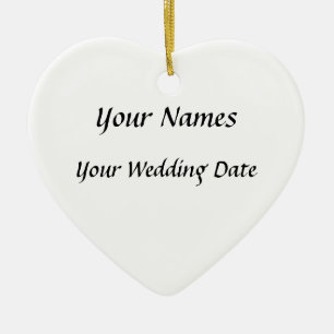 Ornement Cœur En Céramique Épouser