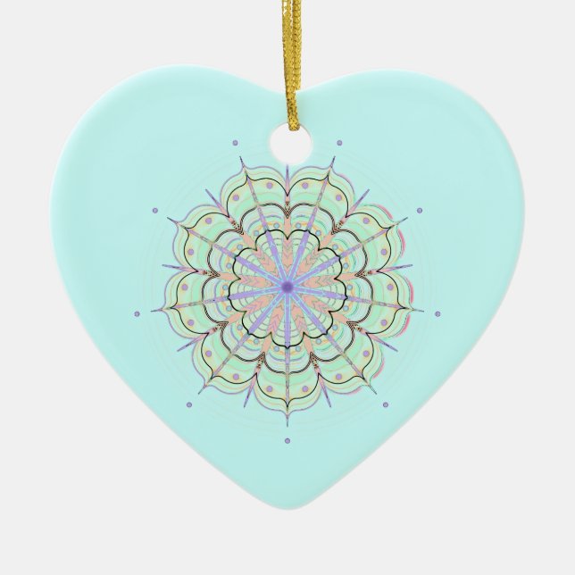 Ornement Cœur En Céramique EternalJourney191 (Devant)