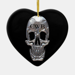 Ornement Cœur En Céramique Fantôme de son Cranium