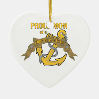Ornement Cœur En Céramique Fière maman d'un premier maître