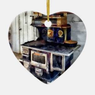 Ornement Cœur En Céramique Fourneau de charbon dans la cuisine
