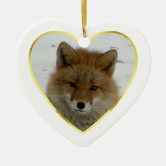 Ornement Cœur En Céramique Fox Aléute