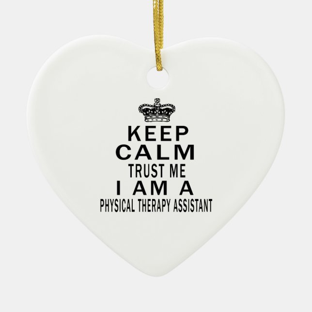 Ornement Cœur En Céramique Gardez le Faites-moi confiance calme que je suis (Devant)