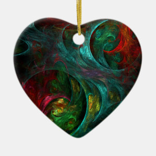 Ornement Cœur En Céramique Genèse Ornament coeur d'art Abstrait
