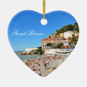 Ornement Cœur En Céramique Gentil. La Côte d'Azur