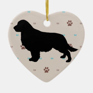 Ornement Cœur En Céramique Golden retriever