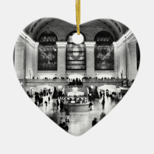 Ornement Cœur En Céramique Grand Central Station - 100th Yrs Anniversary
