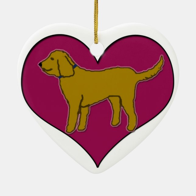 Ornement Cœur En Céramique Griffonnage à mon coeur (Dos)