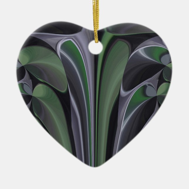 Ornement Cœur En Céramique Hakuna Matata Belle carte graphique écologique (Devant)