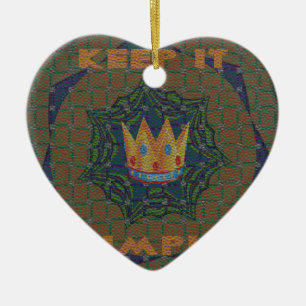 Ornement Cœur En Céramique Hakuna matata garder simple