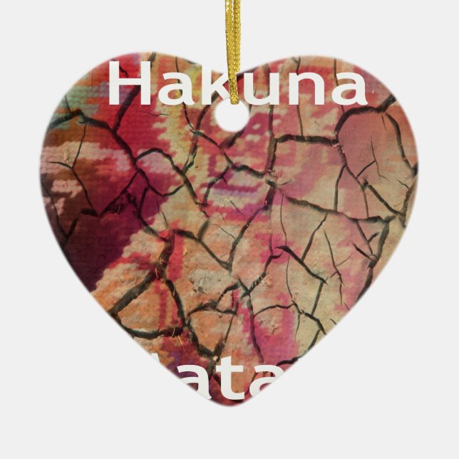 Ornement Cœur En Céramique Hakuna Matata.JPG (Devant)