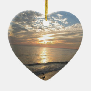 Ornement Cœur En Céramique Île de Sanibel, la Floride