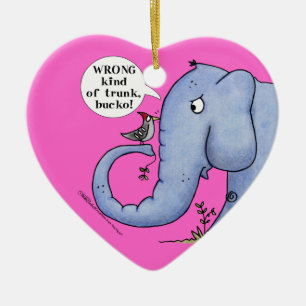 Ornement Cœur En Céramique Incompréhension des éléphants et des pics
