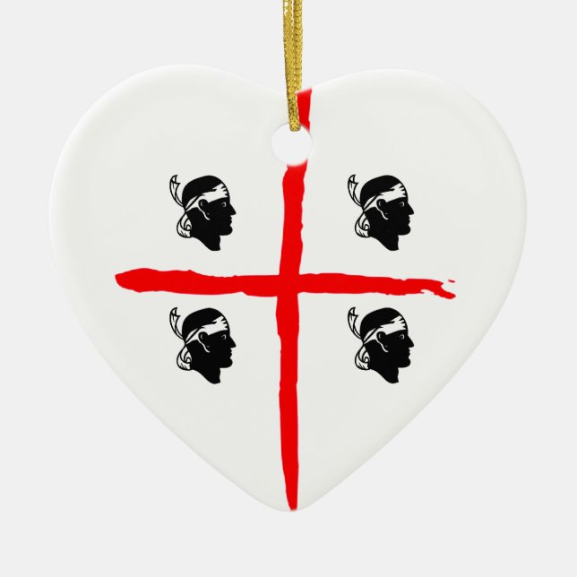 Ornement Cœur En Céramique IV - Mori de SARDEGNA 4 (Devant)