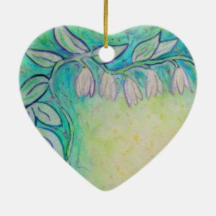 Ornement Cœur En Céramique Jardin Fées Fleur Art Décor personnalisé