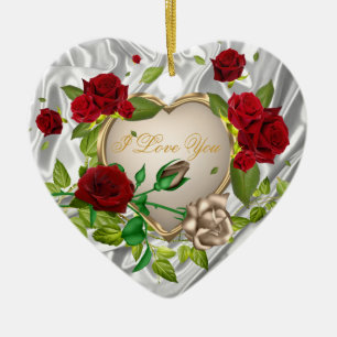 Ornement Cœur En Céramique Je T'Aime Ornament