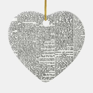 Ornement Cœur En Céramique Journal