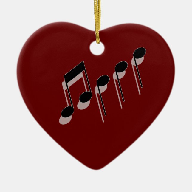 Ornement Cœur En Céramique Joyeux Noël d'ornement de Nashville (Devant)