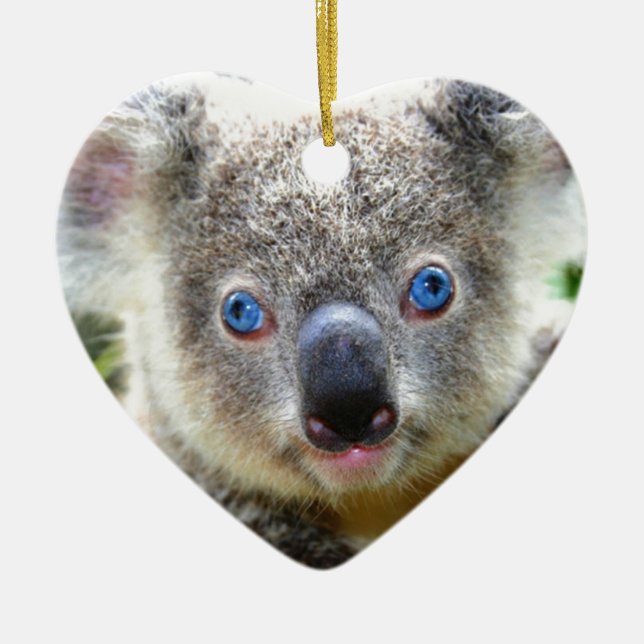 Ornement Cœur En Céramique Koala Bears (Devant)