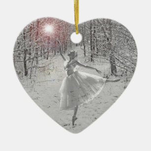 Ornement Cœur En Céramique La Reine des neiges