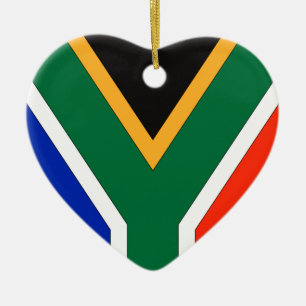 Ornement Cœur En Céramique L'Afrique du Sud (2)