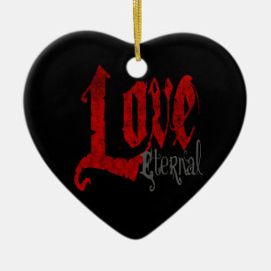 Ornement Cœur En Céramique L'amour éternel L'amour de l'Embrace Keepsaké goth