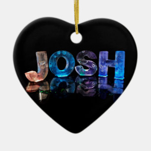 Ornement Cœur En Céramique Le Josh nommé dans les lumières 3D (photographie