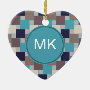 Ornement Cœur En Céramique Le paon sur la plage