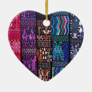 Ornement Cœur En Céramique Le superbe design guatémaltèque