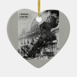 Ornement Cœur En Céramique le train croit qu'il peut voler