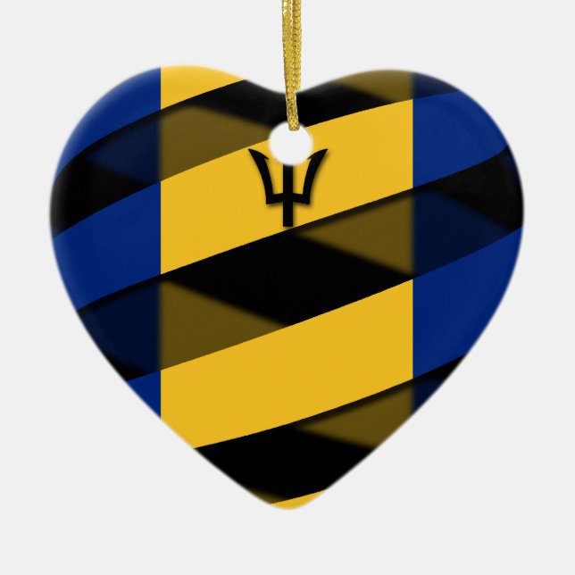 Ornement Cœur En Céramique Les Barbade (Devant)