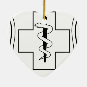 Ornement Cœur En Céramique les cadeaux des destins de bureau de médecin