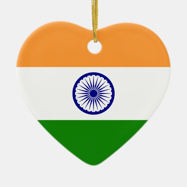 Ornement Cœur En Céramique L'Inde, Inde (Devant)